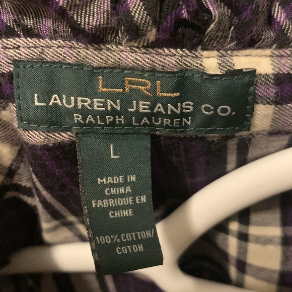 Lauren Ralph Lauren plaid ruffle button down shirt - Picture 6 of 8